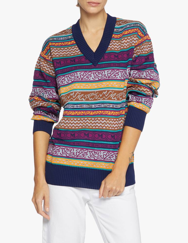 rinascente M Missoni Maglione multicolor in misto lana e cotone