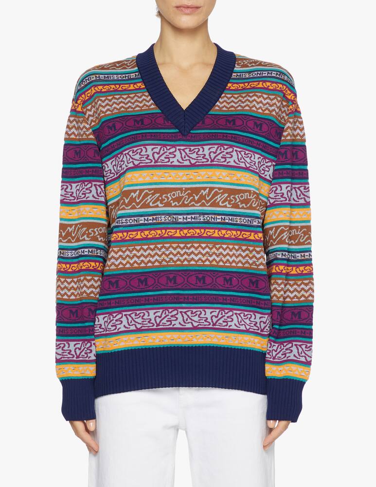 rinascente M Missoni Maglione multicolor in misto lana e cotone