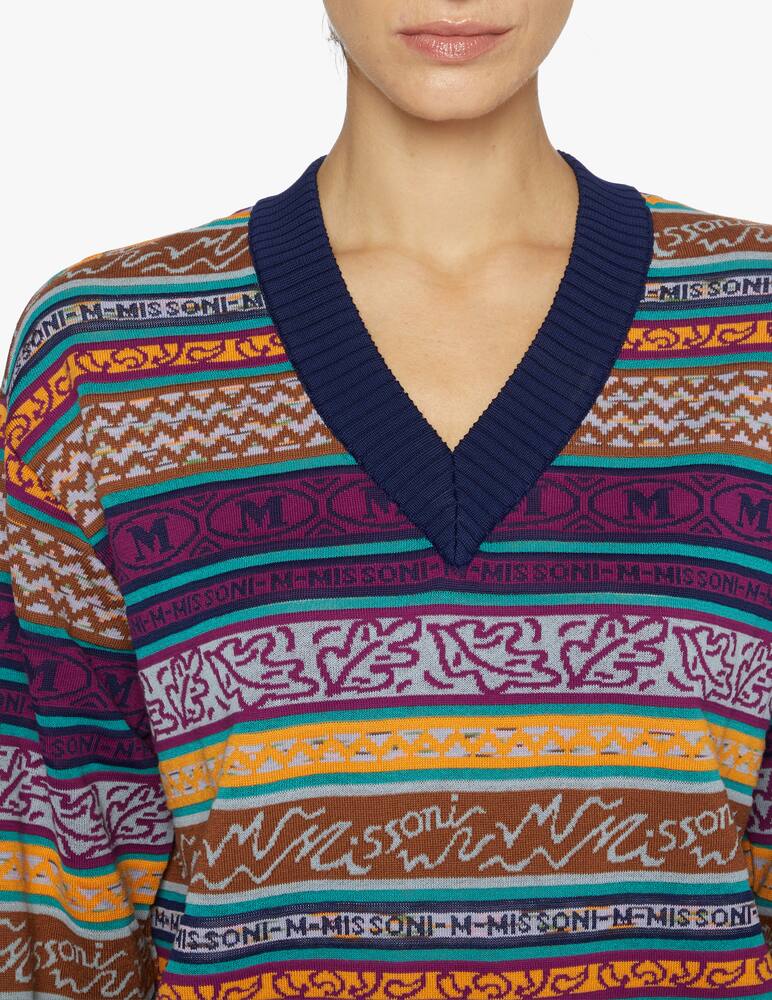 rinascente M Missoni Maglione multicolor in misto lana e cotone