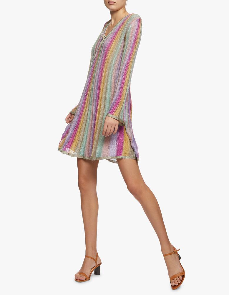 rinascente M Missoni Vestito corto manica lunga a righe multicolor