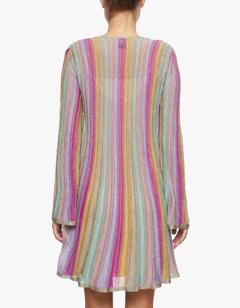 rinascente M Missoni Vestito corto manica lunga a righe multicolor