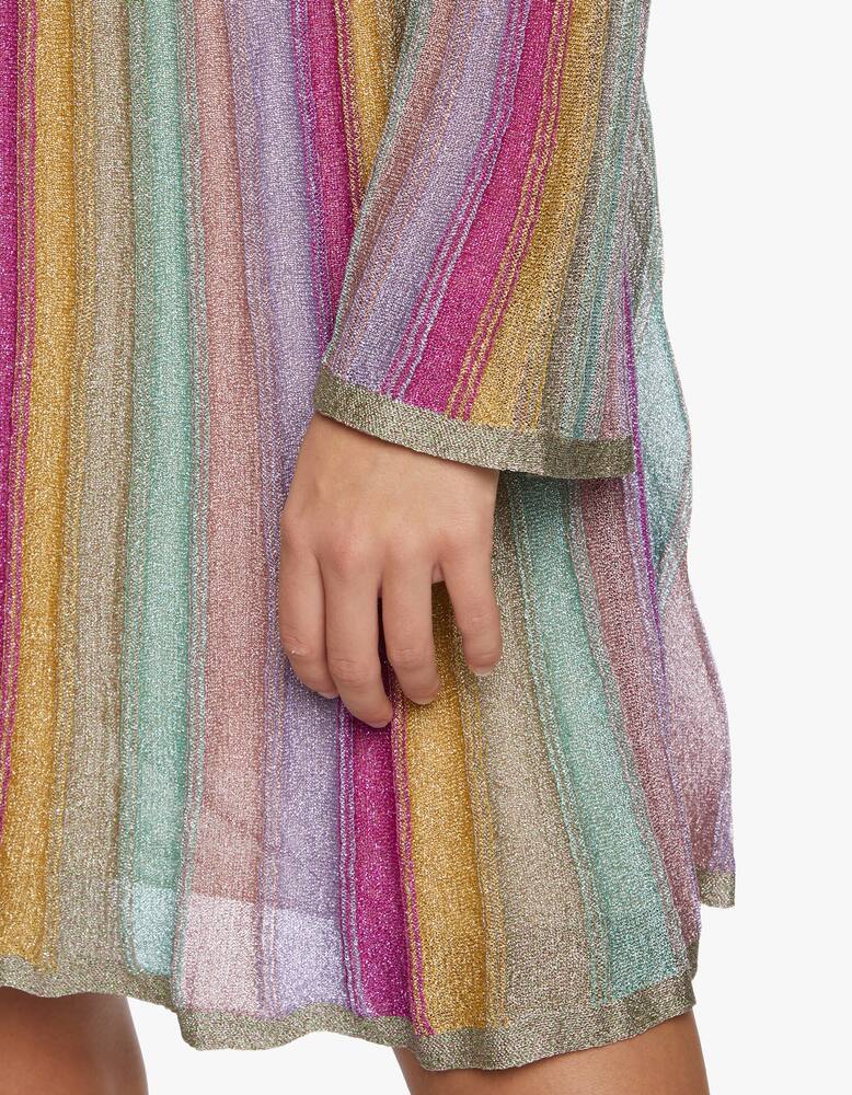 rinascente M Missoni Vestito corto manica lunga a righe multicolor