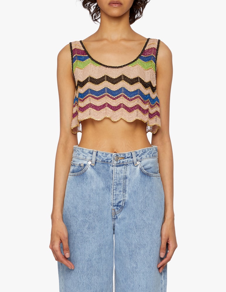 rinascente M Missoni Top crop in lurex
