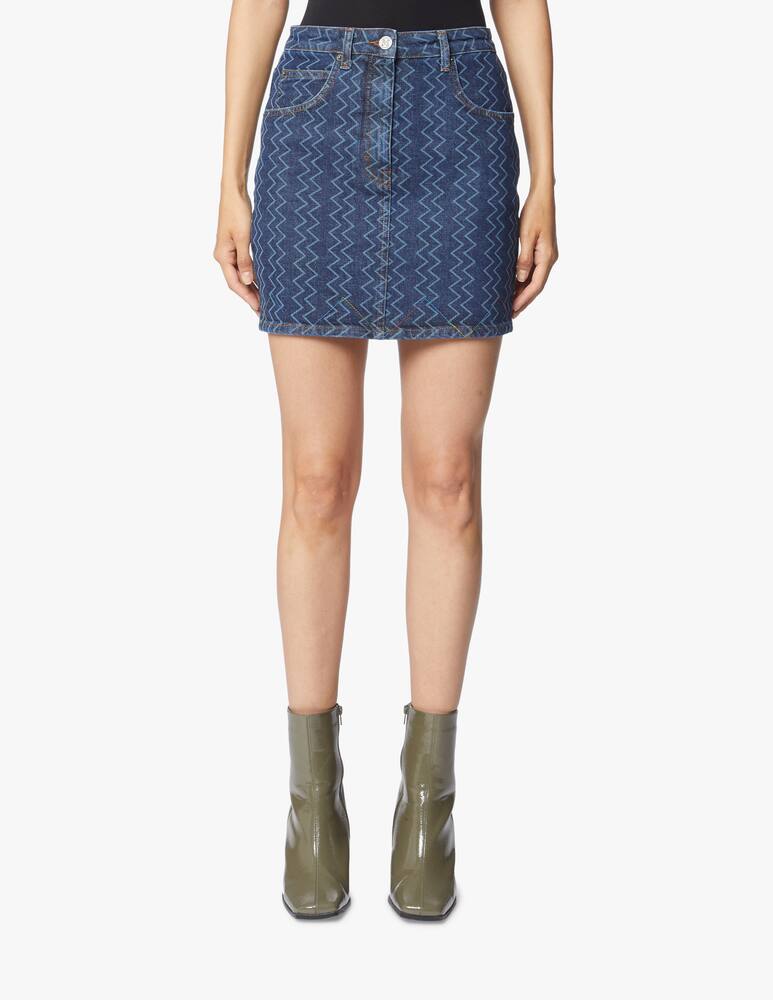 M Missoni Mini jeans skirt with logo - picture 4 M Missoni Mini jeans skirt with logo - picture 4