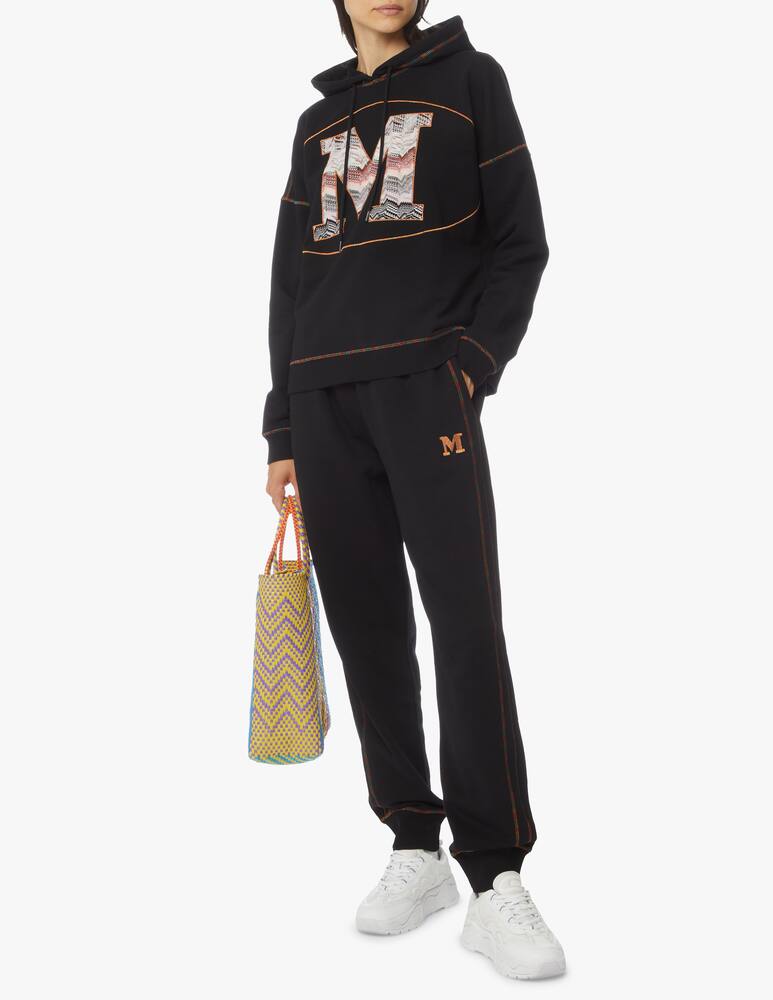 rinascente M Missoni Cotton hoodie with embroidered logo