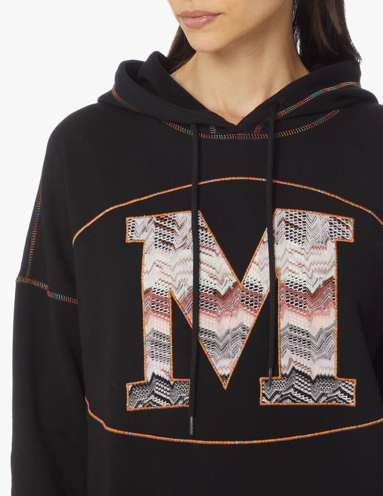 rinascente M Missoni Cotton hoodie with embroidered logo