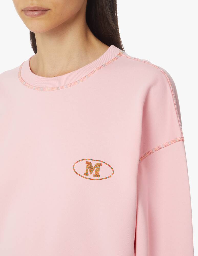 rinascente M Missoni Cotton maxi sweatshirt with embroidered logo 