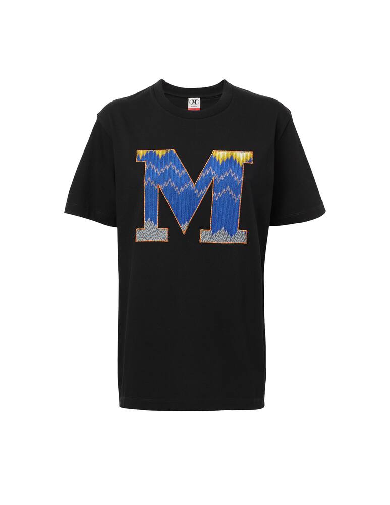 M Missoni T-shirt in cotone con logo ricamato - immagine 1 M Missoni T-shirt in cotone con logo ricamato - immagine 1