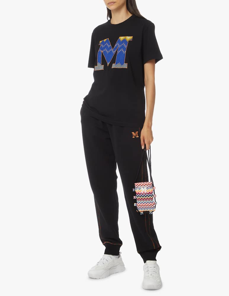 rinascente M Missoni T-shirt in cotone con logo ricamato