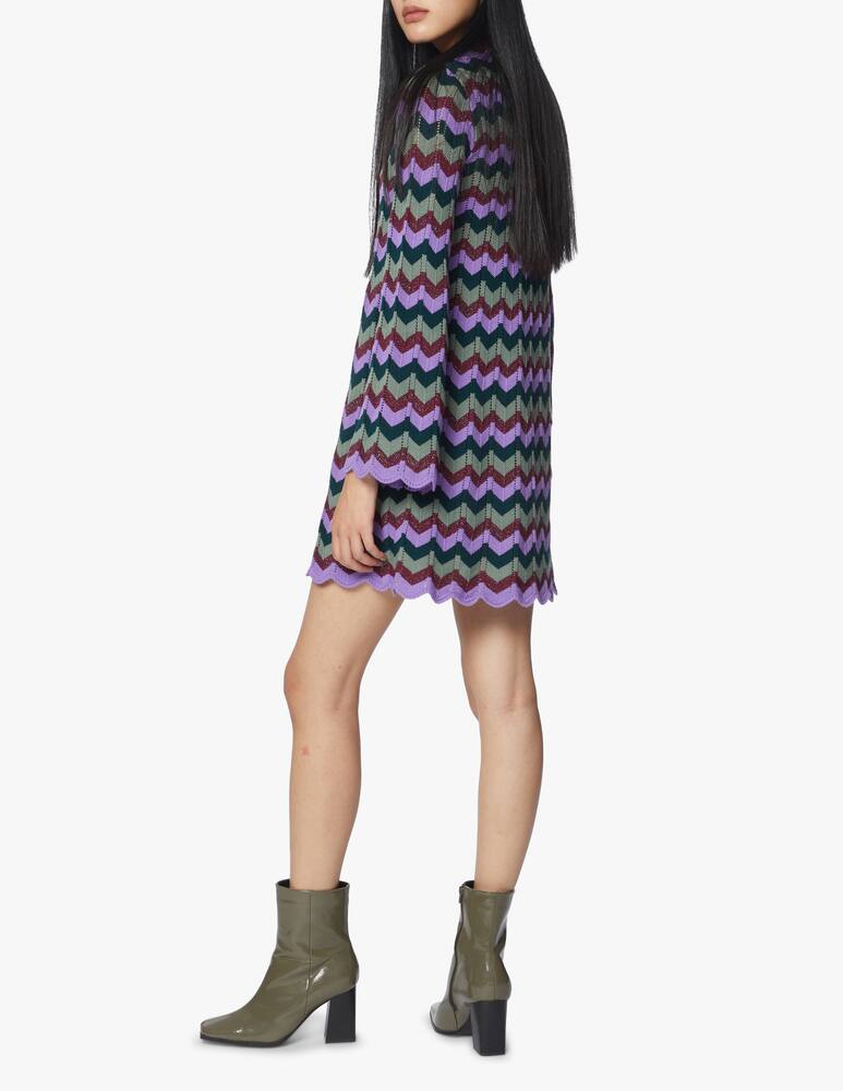 rinascente M Missoni Long sleeved wool blend mini dress