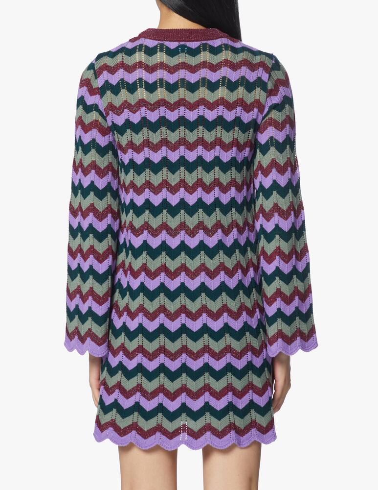 rinascente M Missoni Long sleeved wool blend mini dress