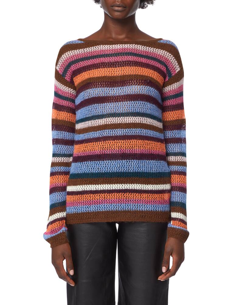 rinascente M Missoni Long sleeved alpaca blend maxi dress