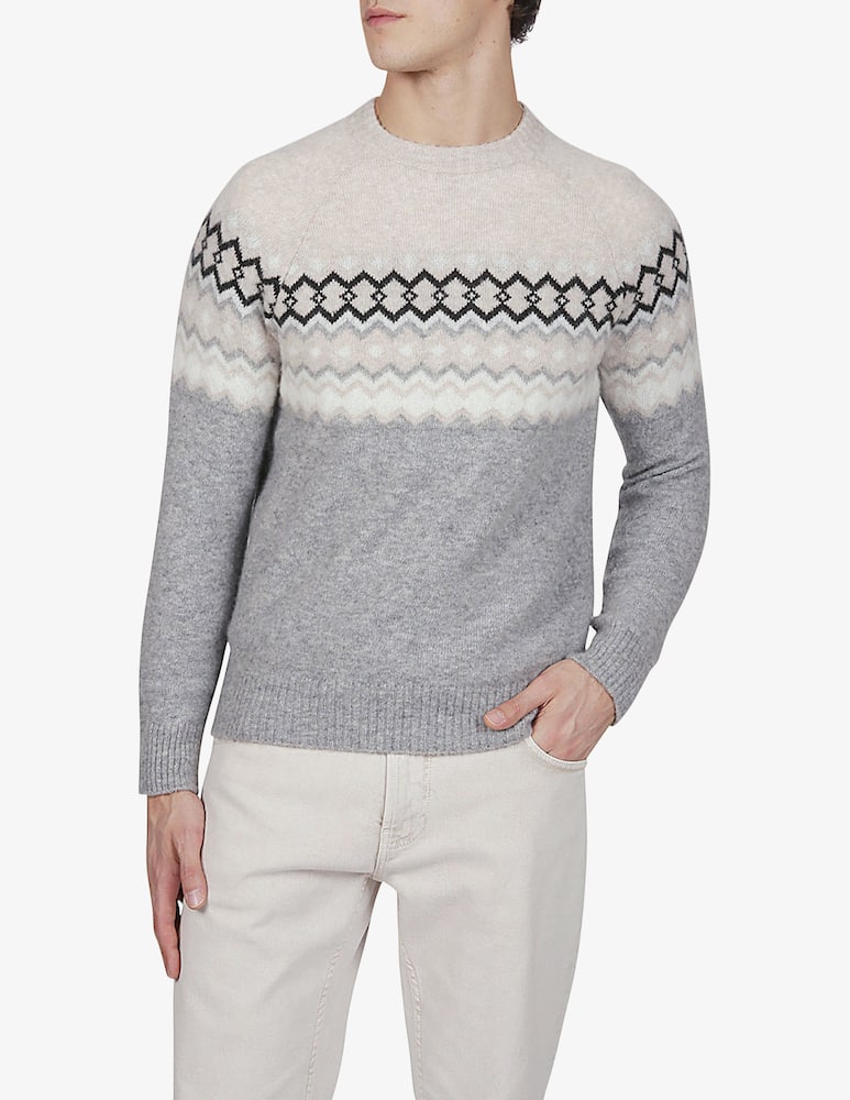rinascente Eleventy Jacquard Crew Neck Sweater