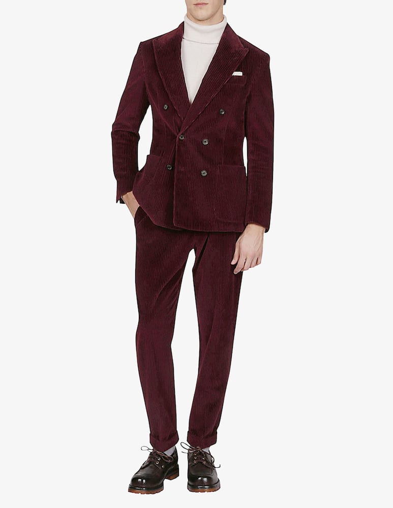 rinascente Eleventy Double Breasted Suit With Pant Pences