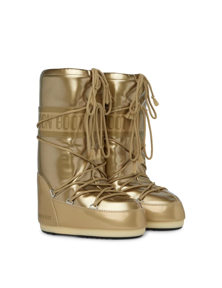 rinascente Moon Boot Vinyl Met snow boots - gold