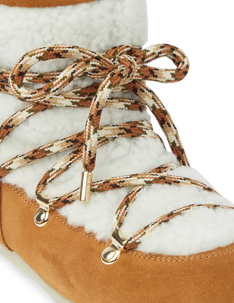 rinascente Moon Boot Dark side low shearling  snow boots