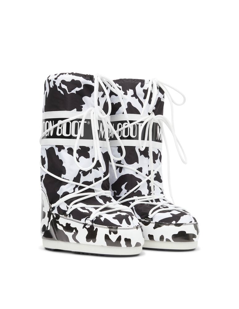 rinascente Moon Boot Icon cow-print snow boots