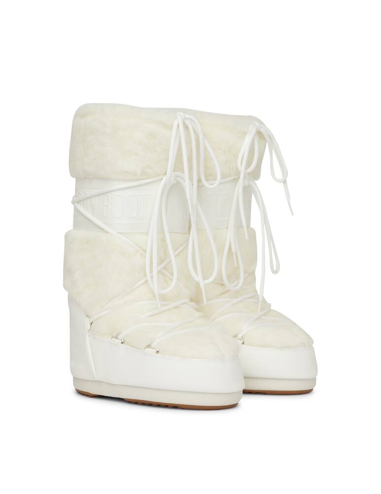 rinascente Moon Boot Icon faux-fur snow boots - White