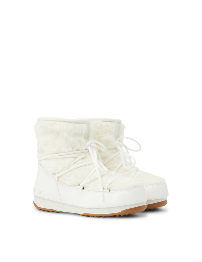 rinascente Moon Boot Protecht low-top Monaco faux-fur boots - white