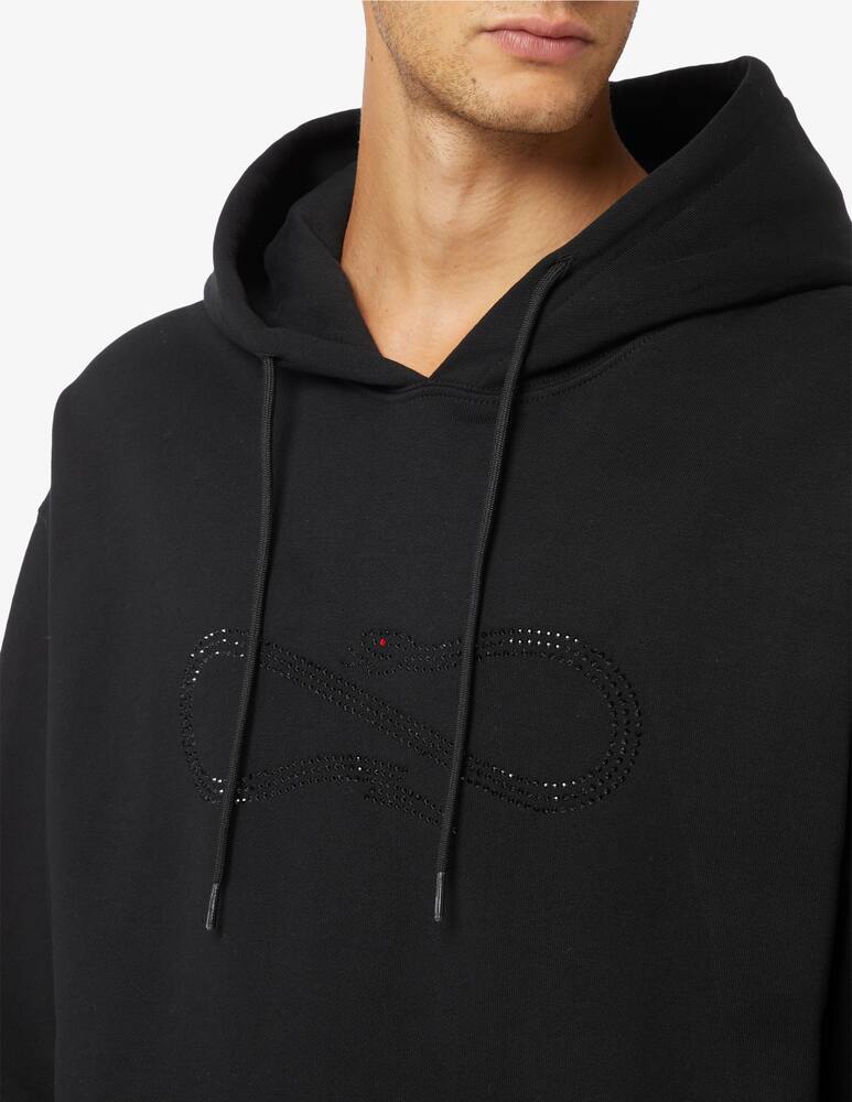 rinascente Propaganda Felpa con cappuccio logo strass