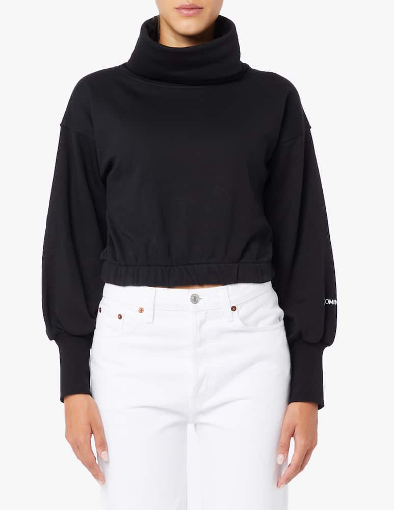 HINNOMINATE Felpa crop a collo alto - immagine 1 HINNOMINATE Felpa crop a collo alto - immagine 1