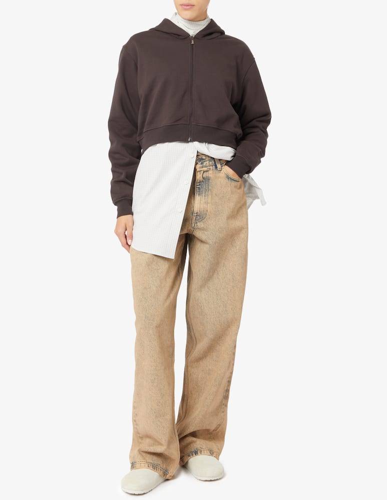 rinascente HINNOMINATE Short all-zip hoodie with print