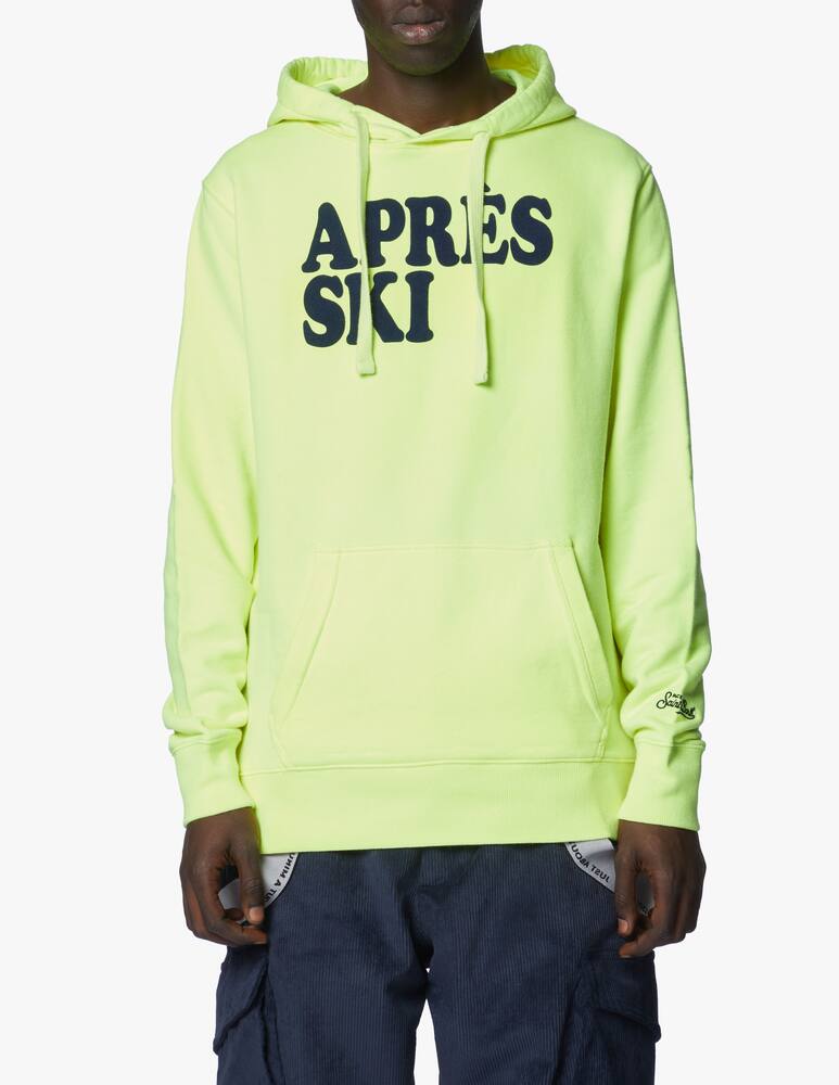 rinascente MC2 Saint Barth Fluo yellow après ski hoodie