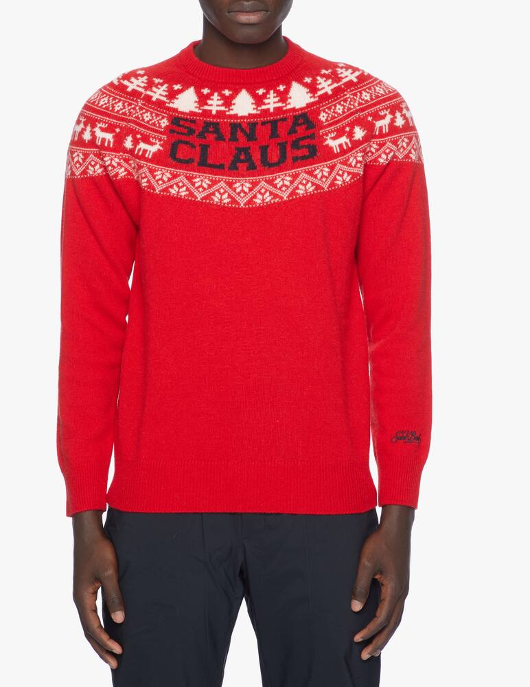 rinascente MC2 Saint Barth Maglione rosso stile norvegese "santa claus"