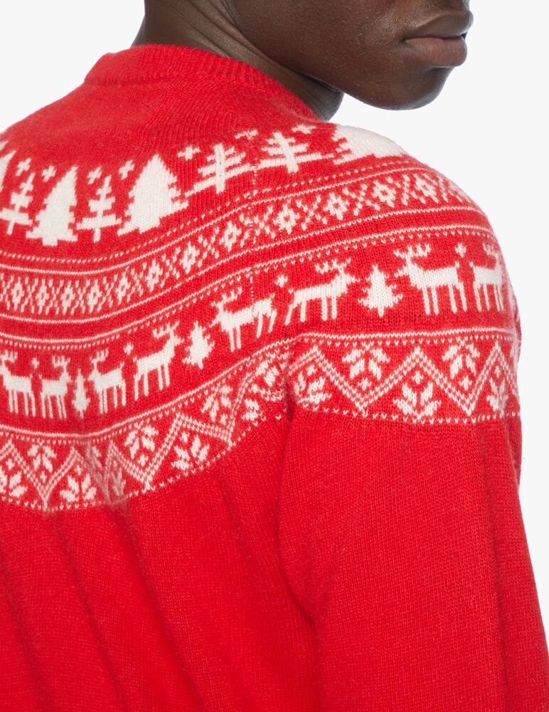 rinascente MC2 Saint Barth Maglione rosso stile norvegese "santa claus"