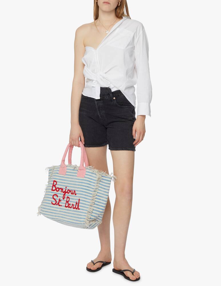 rinascente MC2 Saint Barth Canvas beach bag
