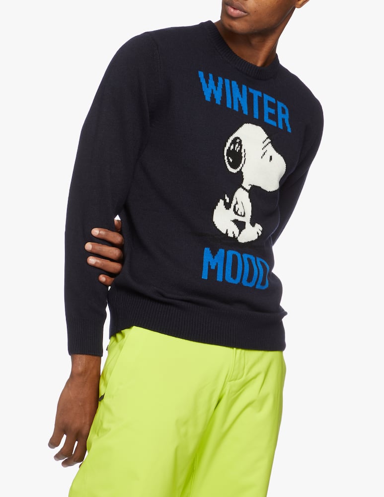 rinascente MC2 Saint Barth Maglione blu "winter mood" snoopy - edizione  peanuts™