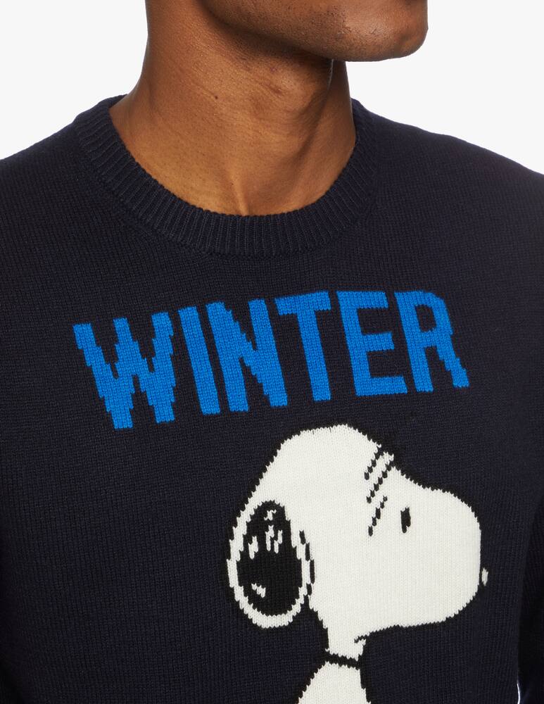 rinascente MC2 Saint Barth Maglione blu "winter mood" snoopy - edizione  peanuts™