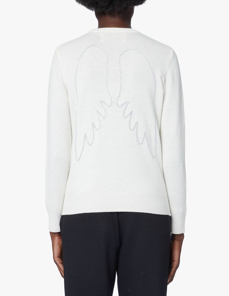 rinascente MC2 Saint Barth Wool blend sweater Emb Angel Wings