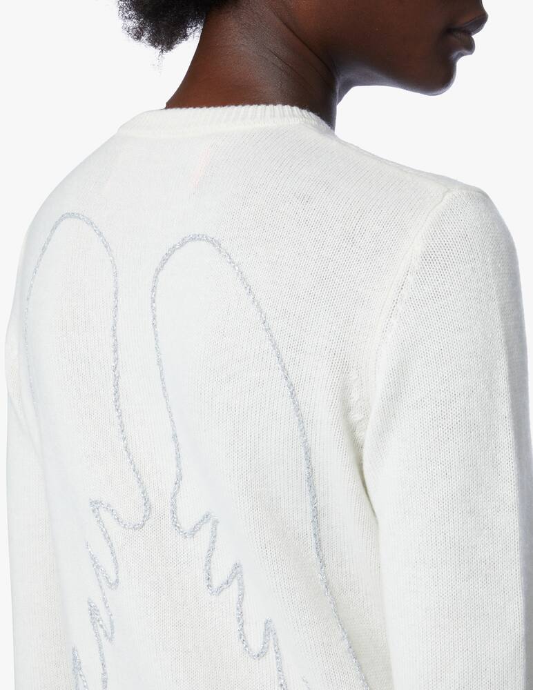 rinascente MC2 Saint Barth Wool blend sweater Emb Angel Wings
