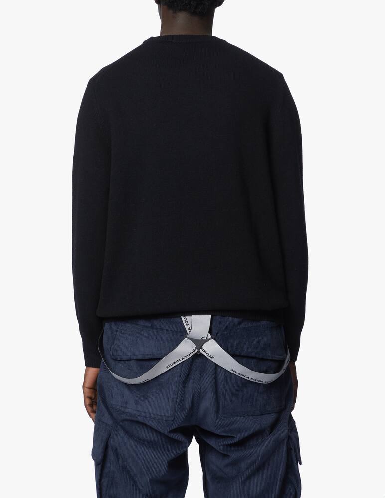 rinascente MC2 Saint Barth Maglione nero ricamo giallo fluo "cortina pirates"