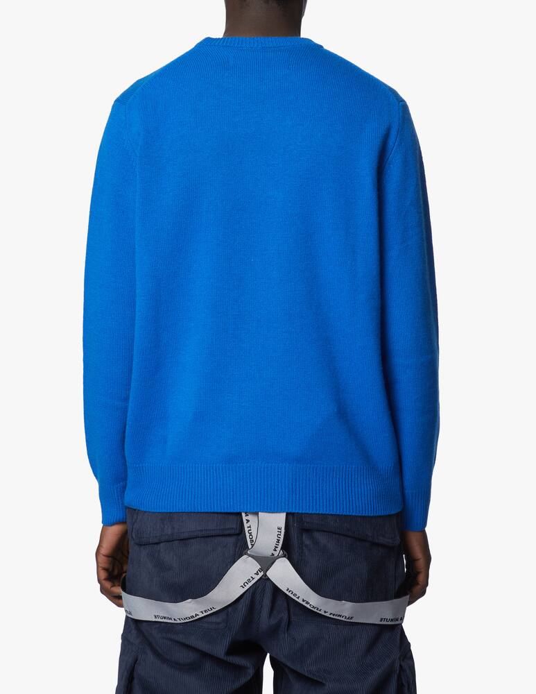 rinascente MC2 Saint Barth Blue sweater with orange fluo embroidery "cortina pirates"