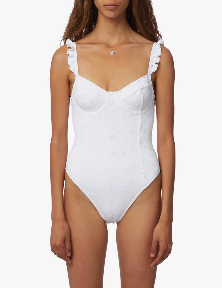 rinascente MC2 Saint Barth Costume intero con ferretto imbottito e balze