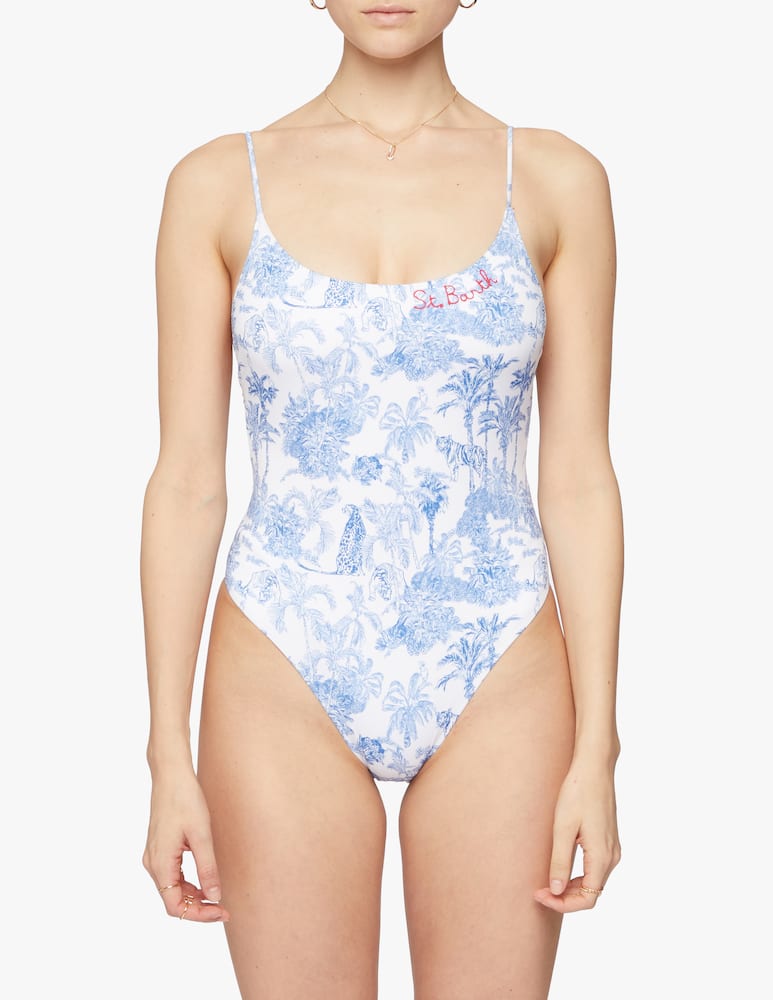 rinascente MC2 Saint Barth Low back thin strap one piece swimsuit