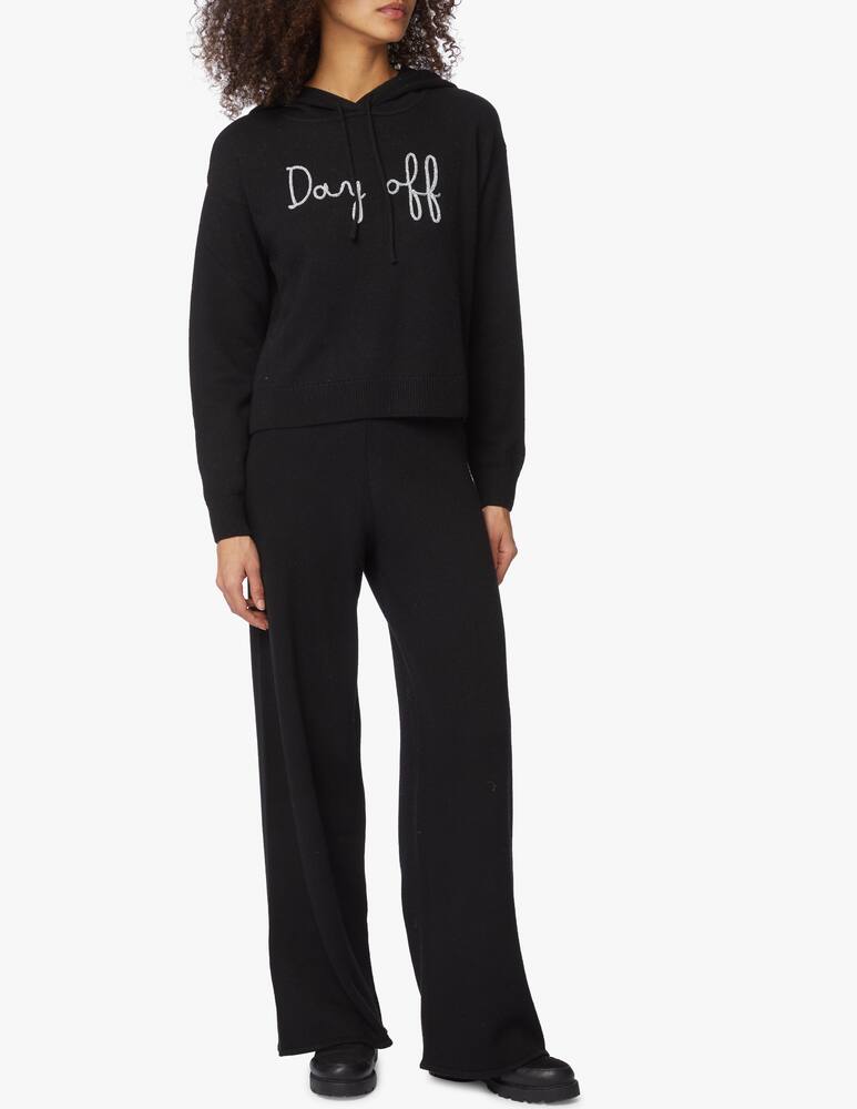 rinascente MC2 Saint Barth Maglione in misto lana con cappuccio Meg - Nero