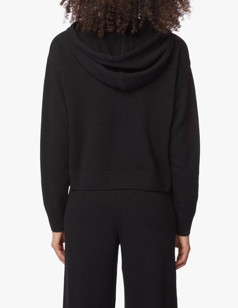 rinascente MC2 Saint Barth Maglione in misto lana con cappuccio Meg - Nero