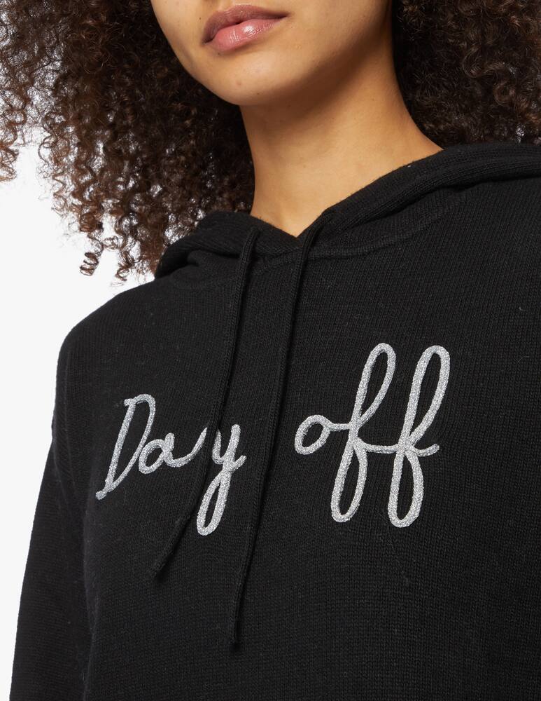 rinascente MC2 Saint Barth Maglione in misto lana con cappuccio Meg - Nero