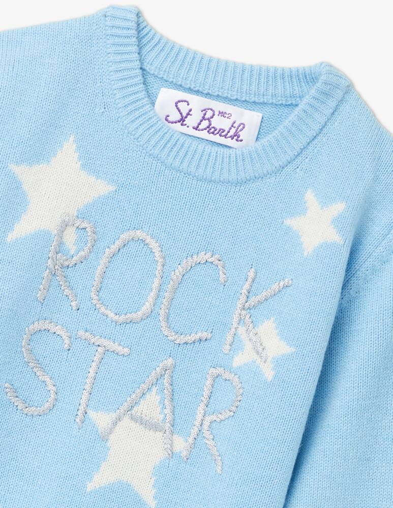 rinascente MC2 Saint Barth Maglioncino girocollo in misto lana - Azzurro