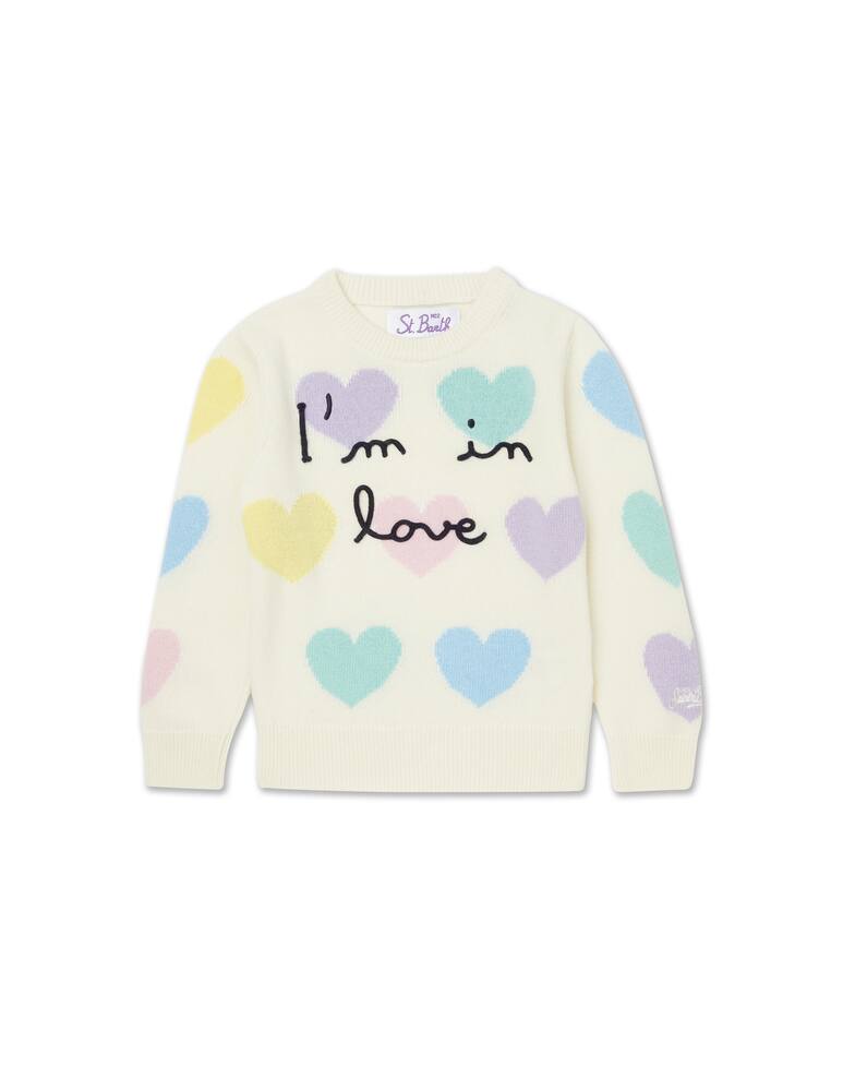 MC2 Saint Barth Maglione girocollo in lana heart multi - immagine 1 MC2 Saint Barth Maglione girocollo in lana heart multi - immagine 1