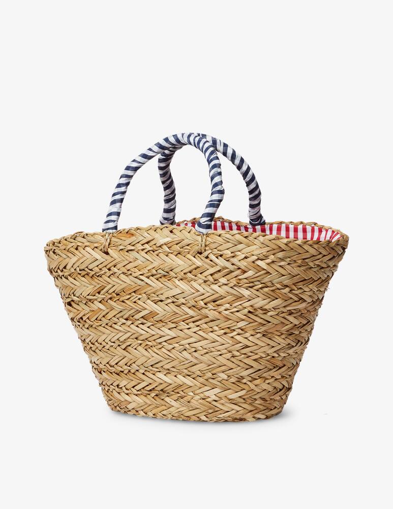 rinascente MC2 Saint Barth Borsa in paglia piccola con manico colorato - beige