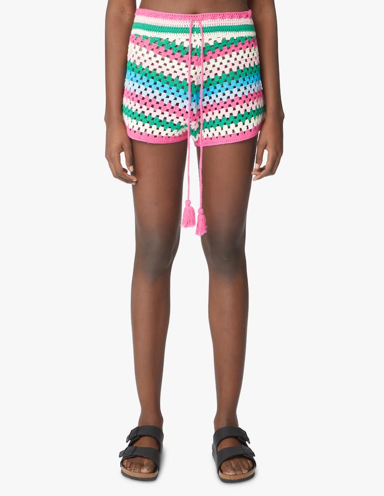 rinascente MC2 Saint Barth Pantaloncini in cotone crochet - multicolor