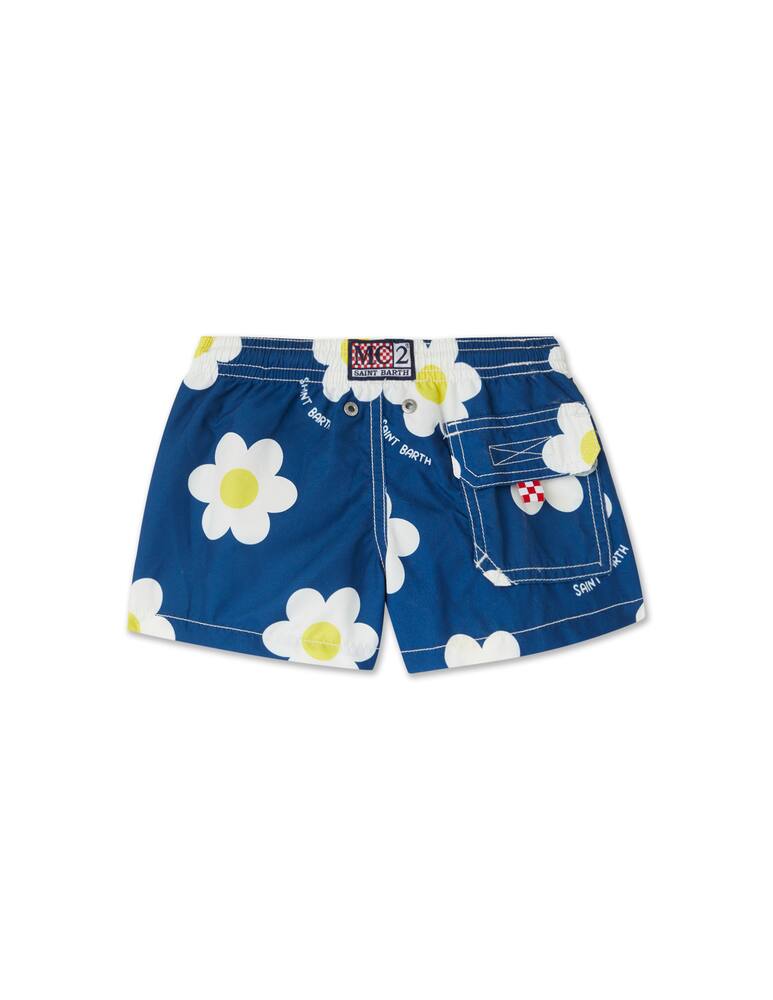 rinascente MC2 Saint Barth Costume a pantaloncino jean con stampa - Blu