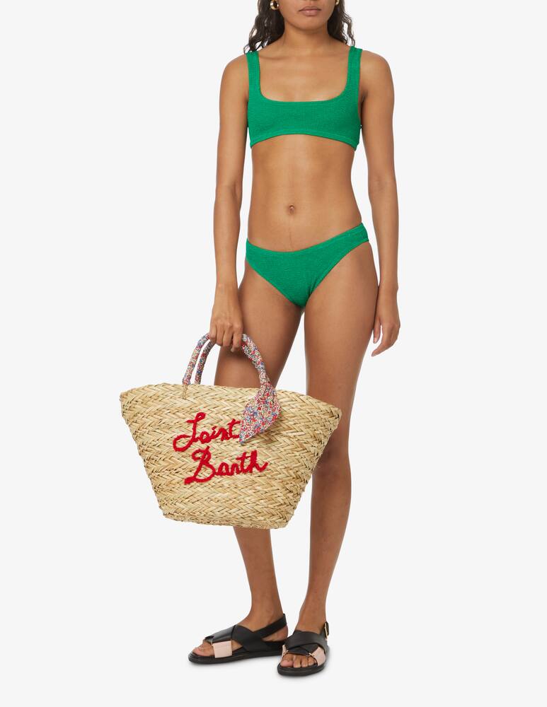 rinascente MC2 Saint Barth Bikini wrinkle top - green