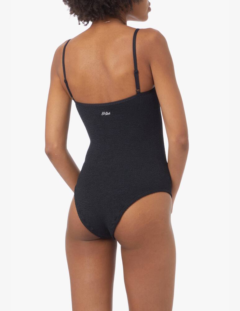 rinascente MC2 Saint Barth Bandana print one piece swimsuit - black