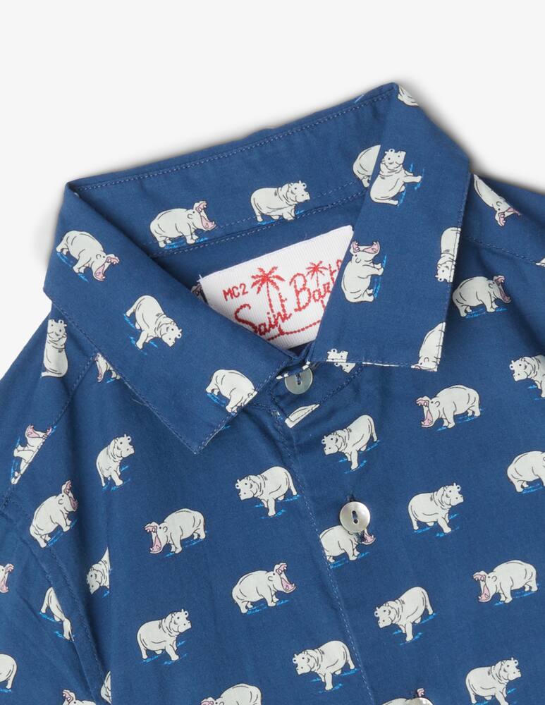 MC2 Saint Barth Camicia shark out light - Blu - immagine 2