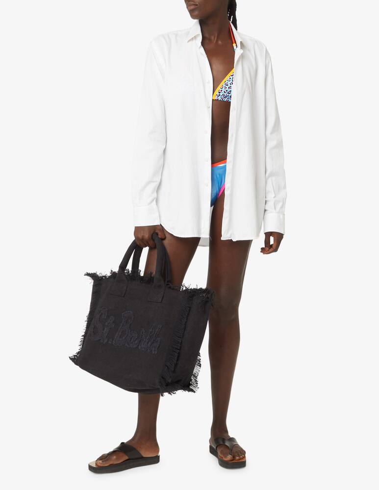 rinascente MC2 Saint Barth Patchwork cotton bag - Black